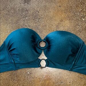 Teal Strapless Bikini Top